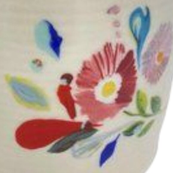 ANTHROPOLOGIE Starla M Halfmann Letter M Monogram Floral Mug Coffee Cup 14 oz - Picture 11 of 15